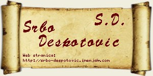 Srbo Despotović vizit kartica